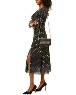 MOSCHINO Logo Print Leather Crossbody Women -Luxe Shoulder Bags Sales Store 1111013465 RLLD 4