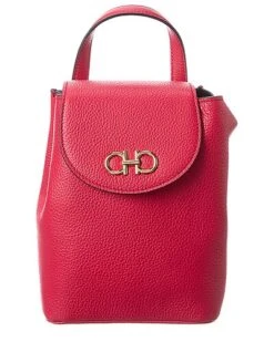 Salvatore Ferragamo Gancini Mini Leather Backpack Women