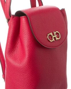 Salvatore Ferragamo Gancini Mini Leather Backpack Women 6 Salvatore Ferragamo Gancini Mini Leather Backpack Women -Luxe Shoulder Bags Sales Store 1111022123 RLLD 3