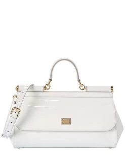 Dolce & Gabbana Sicily Medium Patent Satchel Women