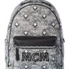 MCM Stark Vintage Jacquard Monogram Canvas & Leather Backpack Women