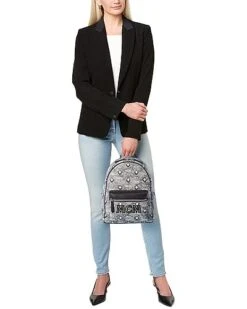 MCM Stark Vintage Jacquard Monogram Canvas & Leather Backpack Women -Luxe Shoulder Bags Sales Store 1111097348 RLLD 4