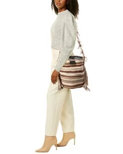 Chloé Jorge Medium Cashmere & Leather Bucket Bag Women -Luxe Shoulder Bags Sales Store 1111142767 RLLD 4