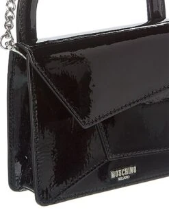 MOSCHINO Logo Embellished Patent Crossbody Women -Luxe Shoulder Bags Sales Store 1111145422 RLLD 3