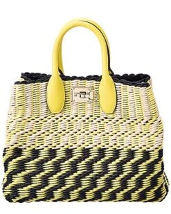 Salvatore Ferragamo Udio Woven Satchel Women