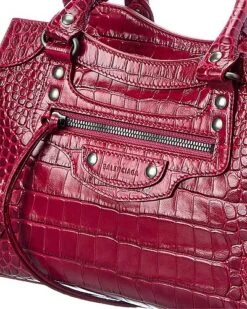 Balenciaga Small Croc-Embossed Leather Shoulder Bag Women -Luxe Shoulder Bags Sales Store 1111278699 RLLD 3