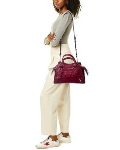 Balenciaga Small Croc-Embossed Leather Shoulder Bag Women -Luxe Shoulder Bags Sales Store 1111278699 RLLD 4