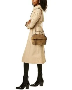 Tod's Suede Satchel Women -Luxe Shoulder Bags Sales Store 1111351910 RLLD 4