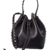 Valentino Rockstud Grainy Leather Bucket Bag Women