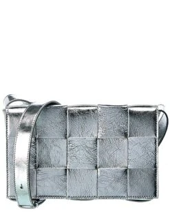 Bottega Veneta Cassette Maxi Intrecciato Leather Crossbody Women