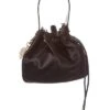 Versace La Medusa Charm Mini Satin & Leather Bucket Bag Women
