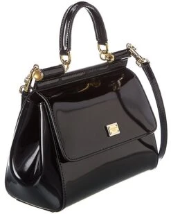 Dolce & Gabbana Sicily Small Patent Satchel Women -Luxe Shoulder Bags Sales Store 1111383806 RLLD 3