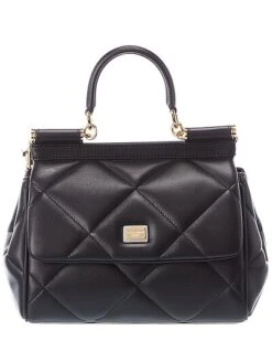 Dolce & Gabbana Quilted Sicily Small Leather Satchel Women