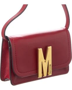 MOSCHINO M Logo Leather Crossbody Women -Luxe Shoulder Bags Sales Store 1111422588 RLLD 3