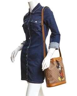 Gucci X Disney Small Canvas & Leather Bucket Bag Women -Luxe Shoulder Bags Sales Store 1111449335 RLLD 3