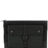 Bottega Veneta Intrecciato Leather & Canvas Clutch Women