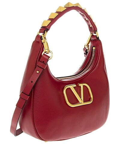 Valentino Stud Sign Smooth Leather Hobo Bag Women 3 Valentino Stud Sign Smooth Leather Hobo Bag Women - Image 3
