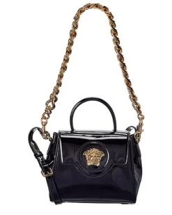 Versace La Medusa Small Patent Satchel Women