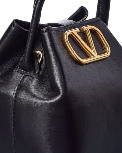 Valentino VLogo Leather Bucket Bag Women -Luxe Shoulder Bags Sales Store 1111492727 RLLD 3