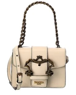 MOSCHINO Padlock Detail Large Leather Crossbody Women