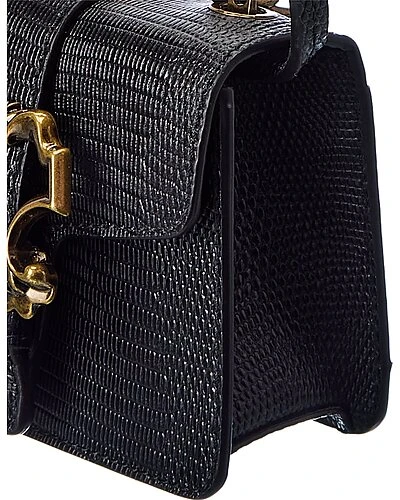 MOSCHINO Door Knocker Mini Embossed Leather Crossbody Women 3 MOSCHINO Door Knocker Mini Embossed Leather Crossbody Women - Image 3
