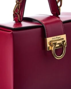 Salvatore Ferragamo Trifolio Top Handle Leather Satchel Women -Luxe Shoulder Bags Sales Store 1111502170 RLLD 3