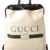 Gucci Drawstring Leather Backpack Women