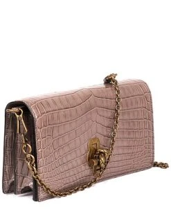 Bottega Veneta Snake-Embossed Leather Clutch Women