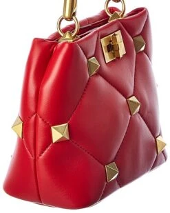 Valentino Roman Stud The Handle Small Leather Shoulder Bag Women -Luxe Shoulder Bags Sales Store 1111604914 RLLD 3