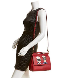 Dolce & Gabbana Sicily Leather Satchel Women -Luxe Shoulder Bags Sales Store 1111692121 RLLD 3