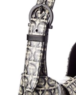 Salvatore Ferragamo Trifolio Coated Canvas Shoulder Bag Women -Luxe Shoulder Bags Sales Store 1160148180 RLLD 3