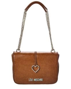 LOVE MOSCHINO Croc-Embossed Shoulder Bag Women