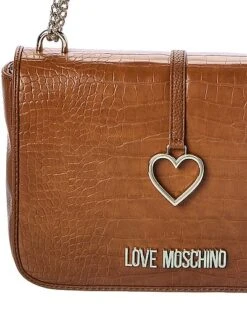 LOVE MOSCHINO Croc-Embossed Shoulder Bag Women -Luxe Shoulder Bags Sales Store 1160234619 RLLD 3