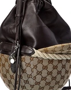Gucci Equestrian Themed Small GG Canvas & Leather Shoulder Bag Women -Luxe Shoulder Bags Sales Store 1160240494 RLLD 3