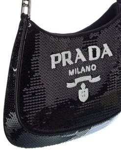 Prada Cleo Sequined Satin Shoulder Bag Women -Luxe Shoulder Bags Sales Store 1160250866 RLLD 3