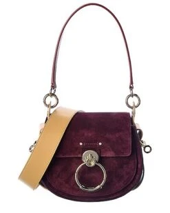 Chloé Tess Small Suede Shoulder Bag Women
