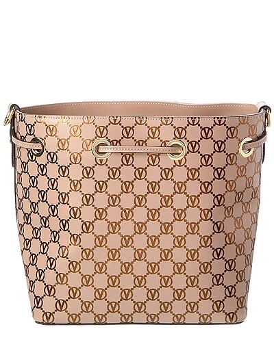 By Mario Valentino Karl Monogram Leather Bucket Bag Women 2 By Mario Valentino Karl Monogram Leather Bucket Bag Women - Image 2