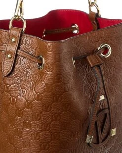 By Mario Valentino Karl Medallion Leather Bucket Bag Women -Luxe Shoulder Bags Sales Store 1160315919 RLLD 3