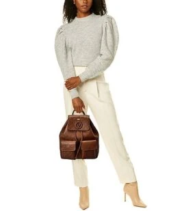 By Mario Valentino Simeon Dollaro Leather Backpack Women -Luxe Shoulder Bags Sales Store 1160315931 RLLD 4