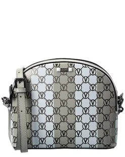 By Mario Valentino Diana Monogram Leather Crossbody Women