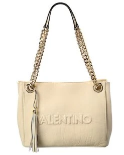 By Mario Valentino Luisa Embossed Leather Shoulder Bag Women