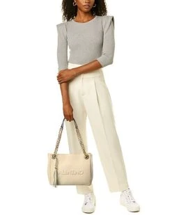 By Mario Valentino Luisa Embossed Leather Shoulder Bag Women -Luxe Shoulder Bags Sales Store 1160316023 RLLD 4