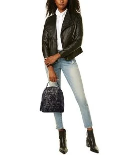 By Mario Valentino Roy Matelasse Leather Backpack Women -Luxe Shoulder Bags Sales Store 1160316044 RLLD 4