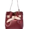 AC Zac Posen Brigette Belted Leather Shopper Tote Women