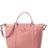 Longchamp Le Pliage Cuir Medium Leather Top Handle Tote Women