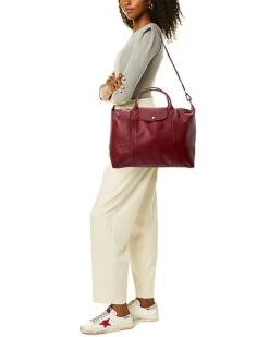 Longchamp Le Pliage Cuir Large Leather Short Handle Tote Women -Luxe Shoulder Bags Sales Store 1160357462 RLLD 4