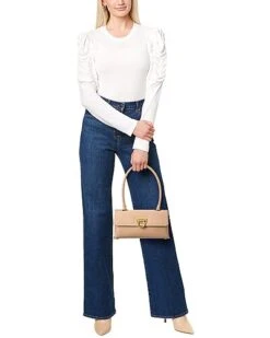 Salvatore Ferragamo Trifolio Leather Swing Bag Women -Luxe Shoulder Bags Sales Store 1160384857 RLLD 4