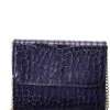 Trice Metallic Croc-Embossed Leather Crossbody Women