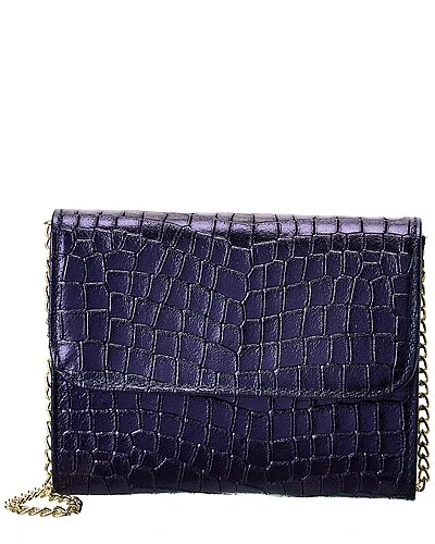 Trice Metallic Croc-Embossed Leather Crossbody Women 1 Trice Metallic Croc-Embossed Leather Crossbody Women
