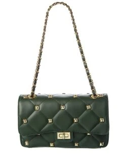 Claire Studded Quilted Leather Satchel Women